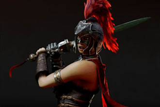 mesh to metahuman for game, ue5 character, warrior,3d armor,helmet,ue5 rig setup