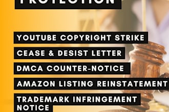 resolve trademark infringement, youtube copyright strike, amazon listing issues