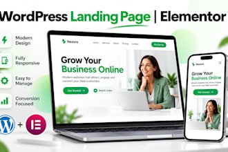 build a professional wordpress landing page with elementor
