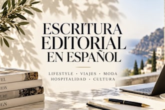 write premium editorial and lifestyle articles in spanish