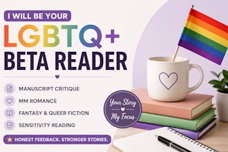 be your lgbtq beta queer reader for mm romance fantasy sensitive critique
