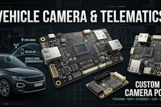 design vehicle camera, telematics, ip camera pcb and pixhawk adapter