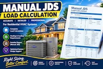 do complete hvac design manual jds and mep for permit
