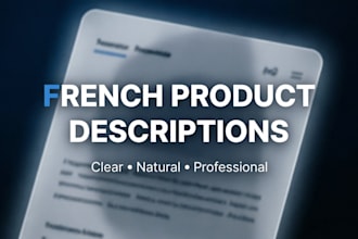 write clear and natural french product descriptions