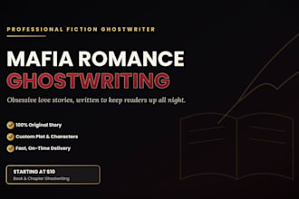 ghostwrite your mafia romance or dark romance story