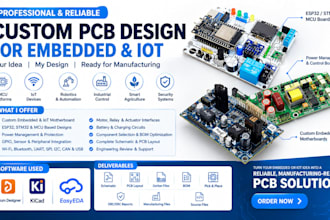 design custom embedded iot motherboard pcb, esp32 stm32 and mcu board