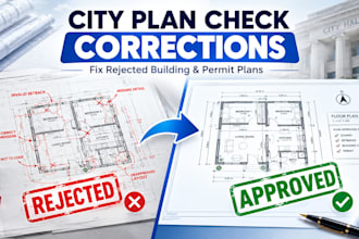 fix rejected building plans and city comment corrections