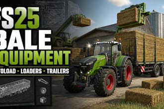 create custom fs25 bale equipment and advanced loading systems