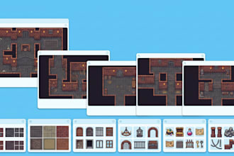 create pixel art tilesets, tilemaps, rpg tileset, rpg map and game environments