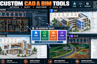 develop autocad plugin revit addin sketchup automation civil 3d and API tools