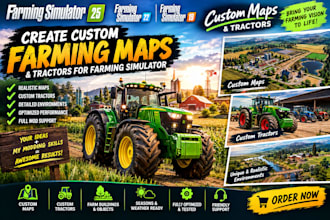 create custom farming maps tractor for farming simulator