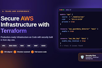 build secure AWS cloud infrastructure with terraform iac