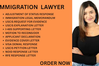 be your immigration lawyer for i485, rfe, noid, visa denials and uscis responses