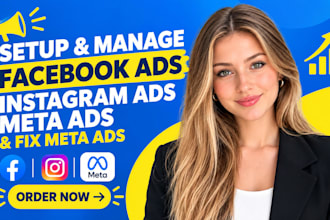 setup and manage facebook ads, instagram ads, meta ads and fix meta ads error