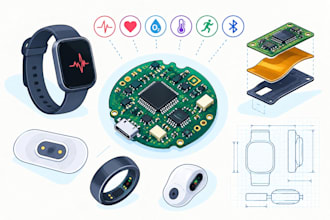 design a wearable medical pcb for ecg, ppg, spo2, biosensors and ble