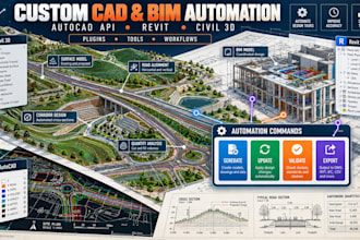 develop custom autocad API revit plugin civil 3d tools and bim automation