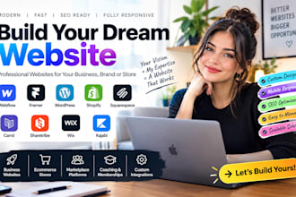 develop webflow framer wordpress shopify squarespace carrd sharetribe wix kajabi