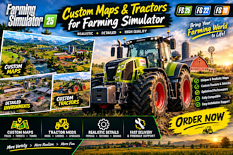 create custom farming maps tractor for farming simulator