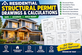 residential structural permit drawings and calculations