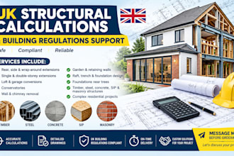 do uk building regs and structural calculation for simple to complex projects