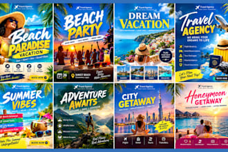 design travel flyer travel poster summer flyer vacation flyer beach party flyer