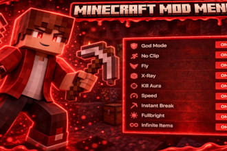 create a custom minecraft hack client with gui