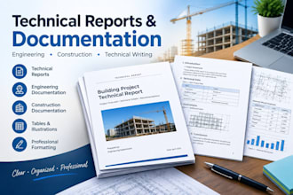 prépare professional technical reports and documentation