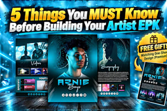 do speaker one sheet, influencer media kit, artist epk, media kit, dj press kit
