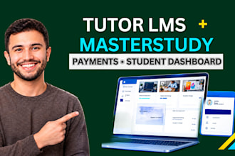 build tutor lms masterstudy setup payment gateway and custom student dashboard