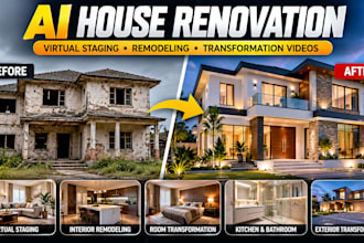 make construction ai house renovation video virtual stage transformation videos