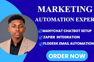 create manychat automation zapier flodesk email marketing workflow