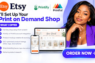 setup etsy printify print on demand shop etsy product listing etsy printful