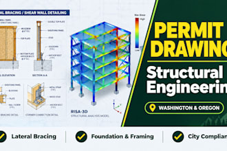do structural engineering for washington and oregon permit drawings