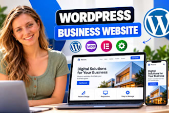 create responsive wordpress business website with modern design for business