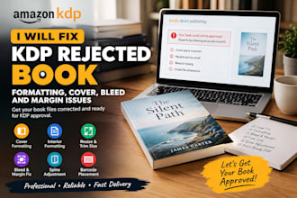 fix KDP rejected book, formatting, cover, bleed and margin issues