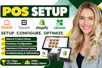 setup toast square shopify and clover pos systems