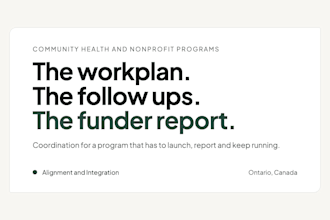 project manage your community health or nonprofit program