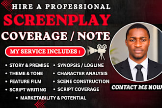 provide professional script coverage, analysis and detailed notes