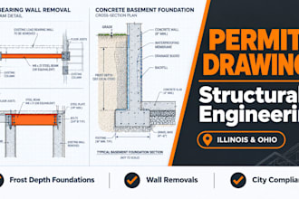be your civil engineer for illinois and ohio structural permit