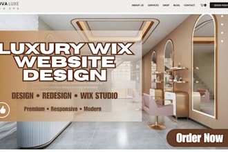 design a luxury wix website or redesign your existing wix website