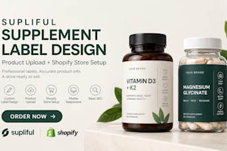 design supliful supplement label upload supliful product supliful shopify store