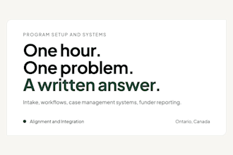 consult on your program setup, workflows and case management system
