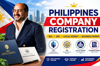 do philippines company registration, sec, bir , local permit and business permit