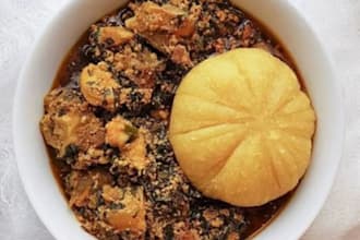 do eba and efo, amala with ewedu