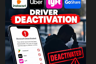 do uber reactivation, amazon flex reactivation, spark reactivation and lyft