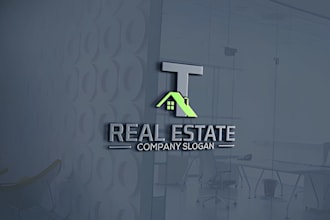 make unique real estate construction and architectural logo