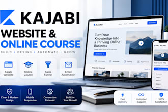 kajabi website  online course  landing page sales funnel and  kajabi expert
