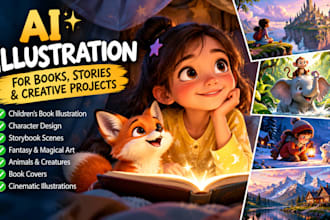 create ai illustrations, characters, and storybook artwork