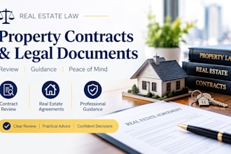 provide real estate law, property contracts agreement and legal documents