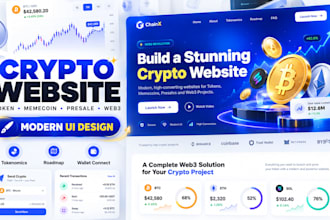 build crypto website, crypto token, memecoin, presale landing page, web3 website